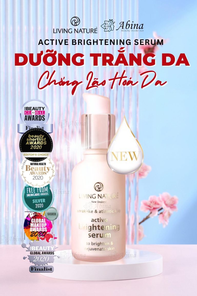Serum hồng dưỡng trắng da, chống lão hóa Living Nature Active Brightening Serum