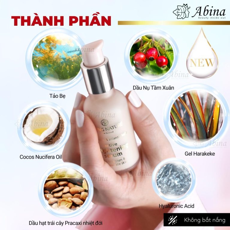 Serum hồng dưỡng trắng da, chống lão hóa Living Nature Active Brightening Serum