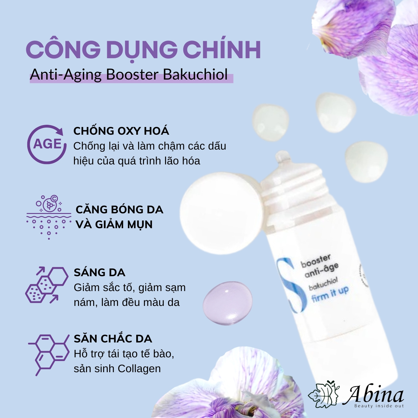Serum tăng cường chống lão hóa chứa Bakuchiol Seasonly Anti-Aging Booster Serum 