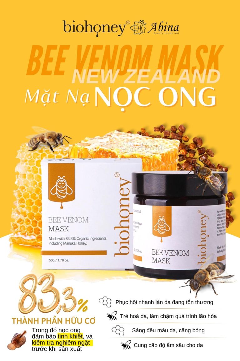 Mặt nạ nọc ong Biohoney Bee Venom Mask New Zealand