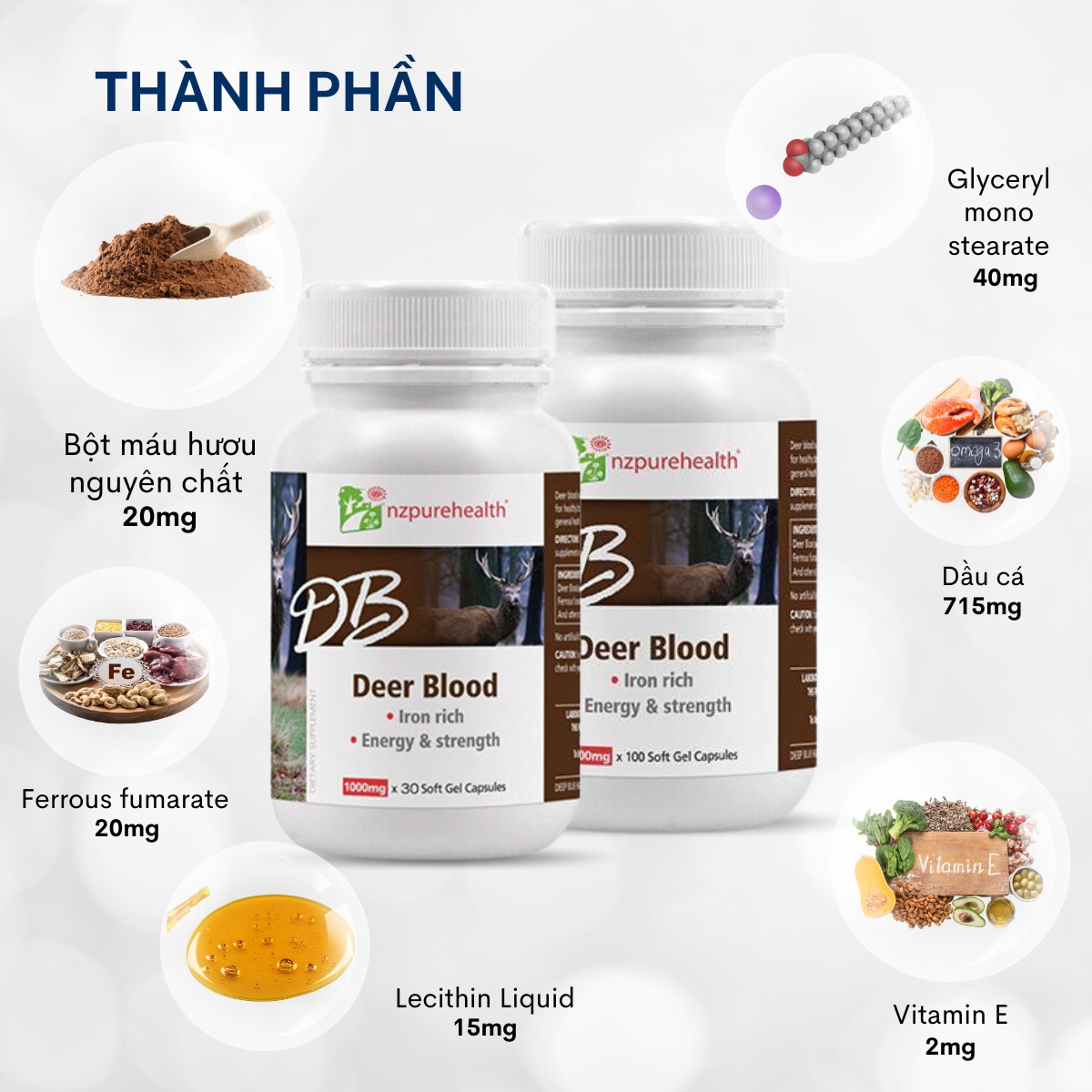 Máu hươu Deer Blood Nzpurehealth
