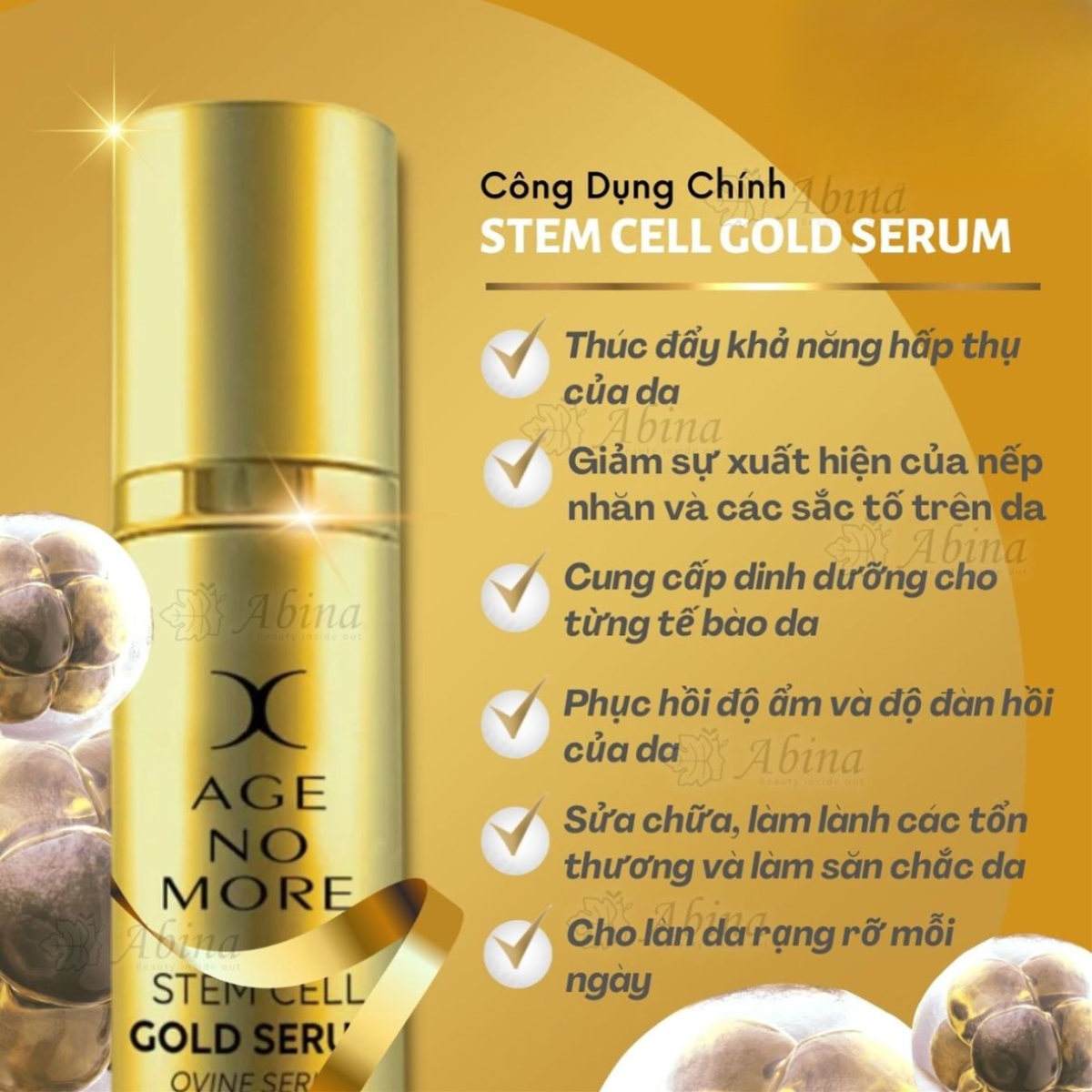 Serum Tế Bào Gốc Age No More Stem Cell Gold Serum 15ml
