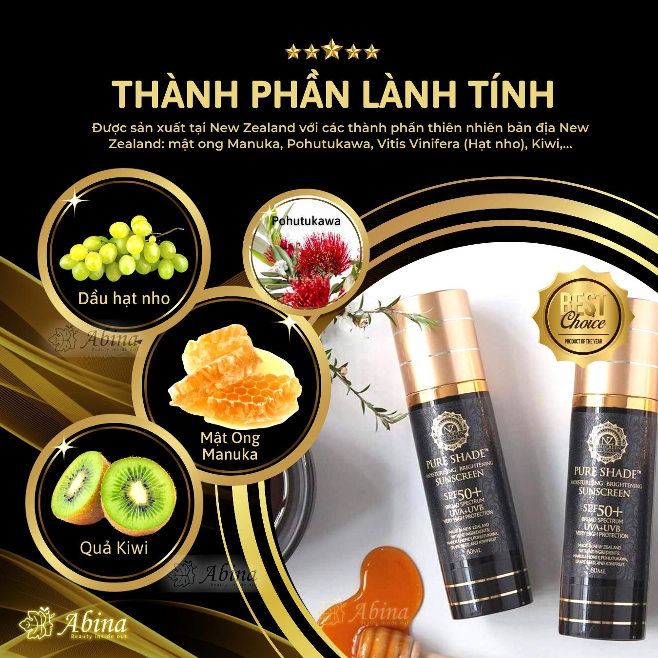 Kem chống nắng 4 trong 1 Pure Shade SPF 50+ Moisturising & Sunscreen