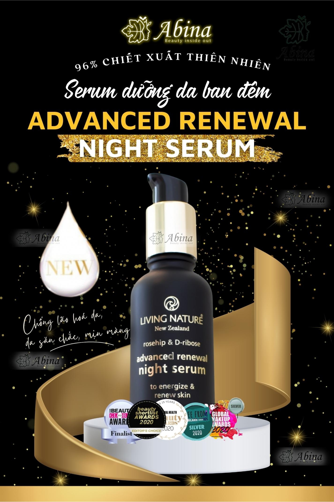Serum dưỡng da ban đêm Living Nature Advanced Renewal Night Serum