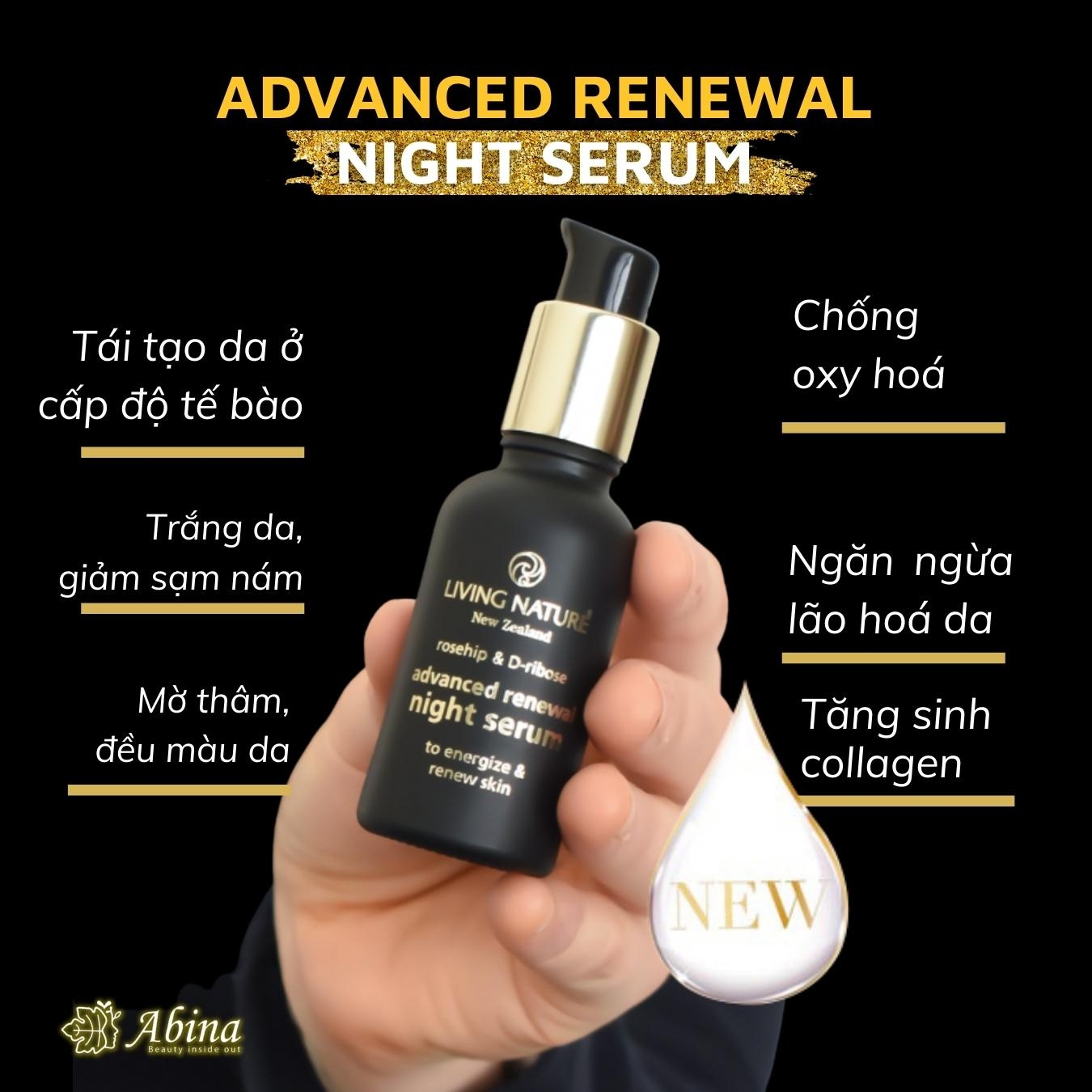 Serum dưỡng da ban đêm Living Nature Advanced Renewal Night Serum