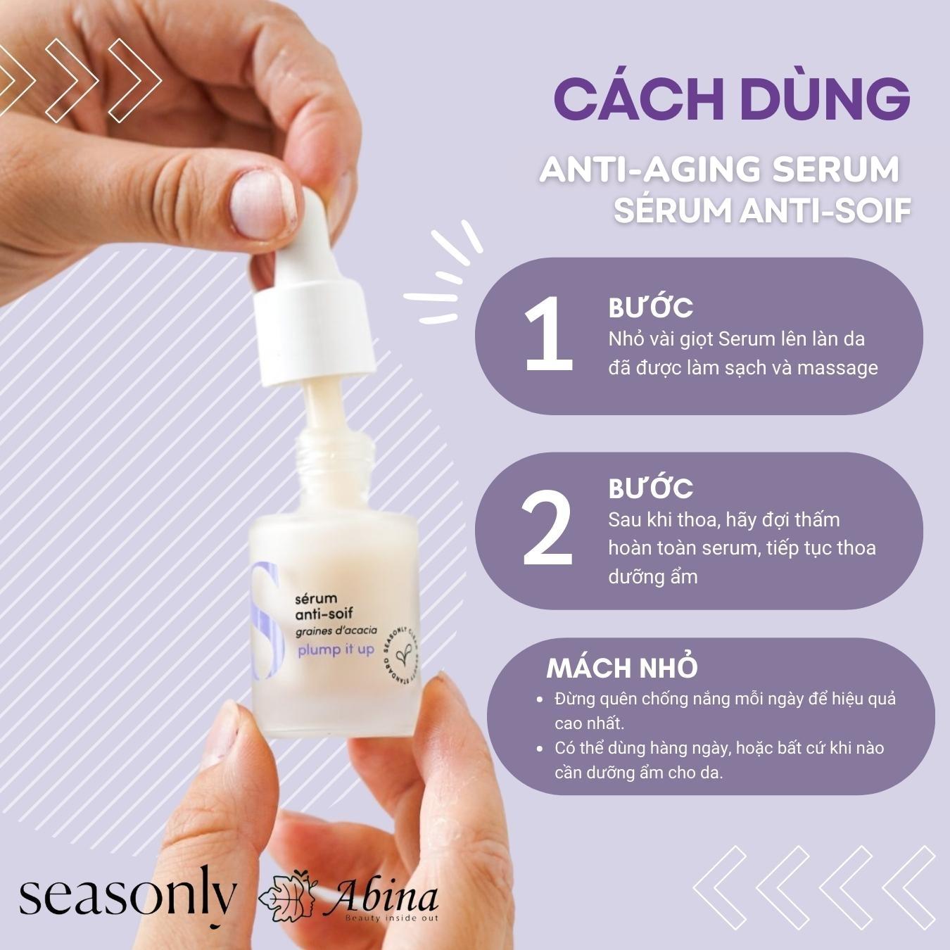 Serum cấp ẩm Seasonly Anti-Aging Serum (Sérum Anti-Soif)