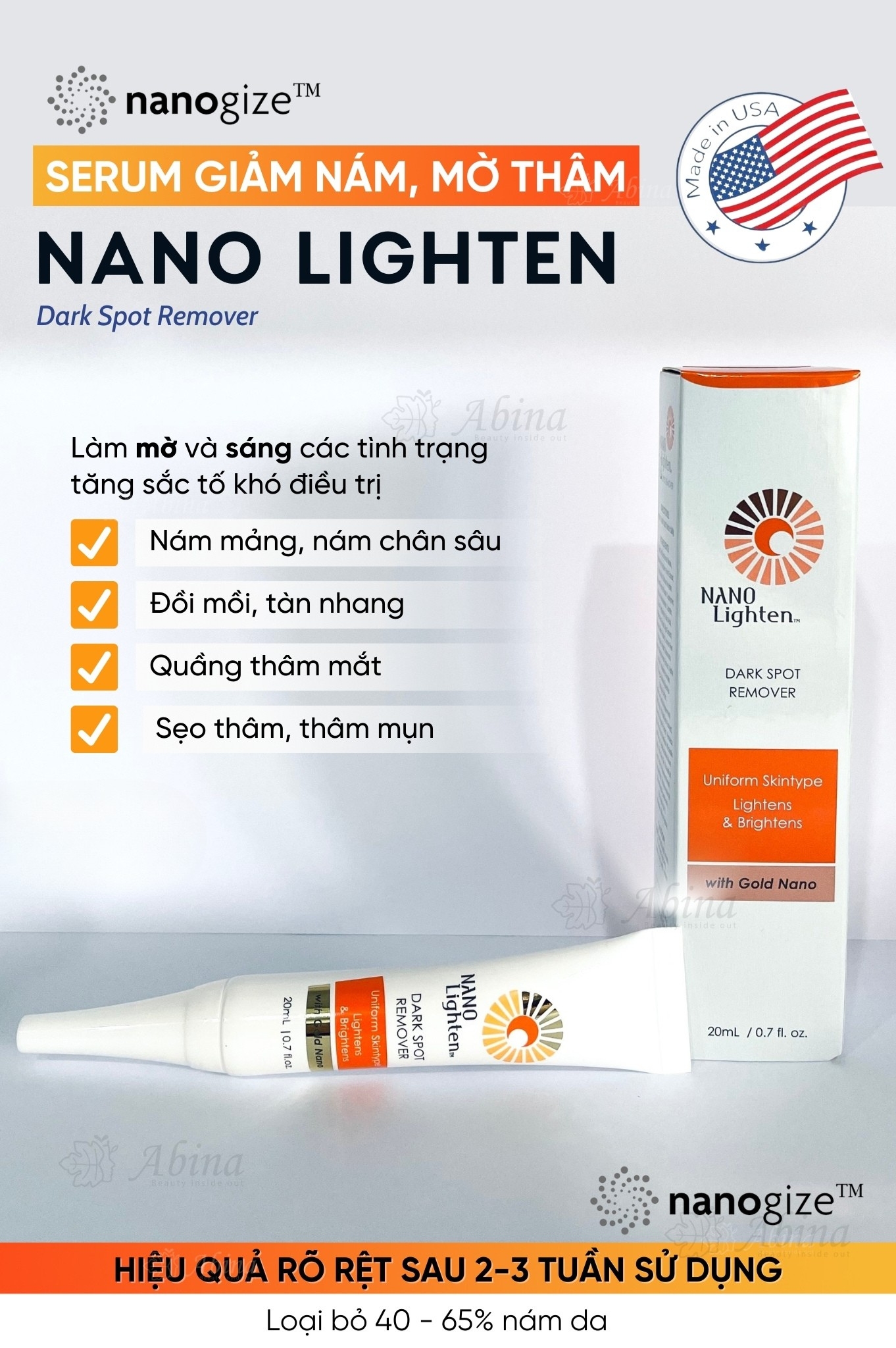 Serum đặc trị nám Nano Lighten Dark Spot Remover