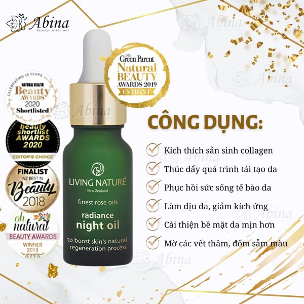 Tinh Chất Τrị Νám, Τrắng Da Living Nature Radiance Night Oil 18ml