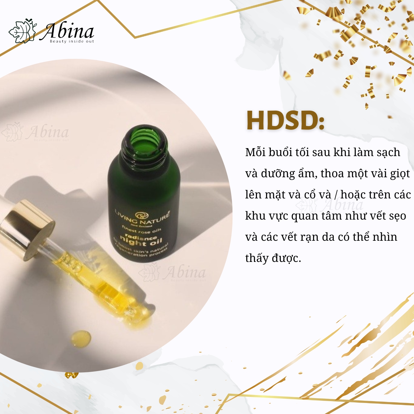 Tinh Chất Τrị Νám, Τrắng Da Living Nature Radiance Night Oil 18ml