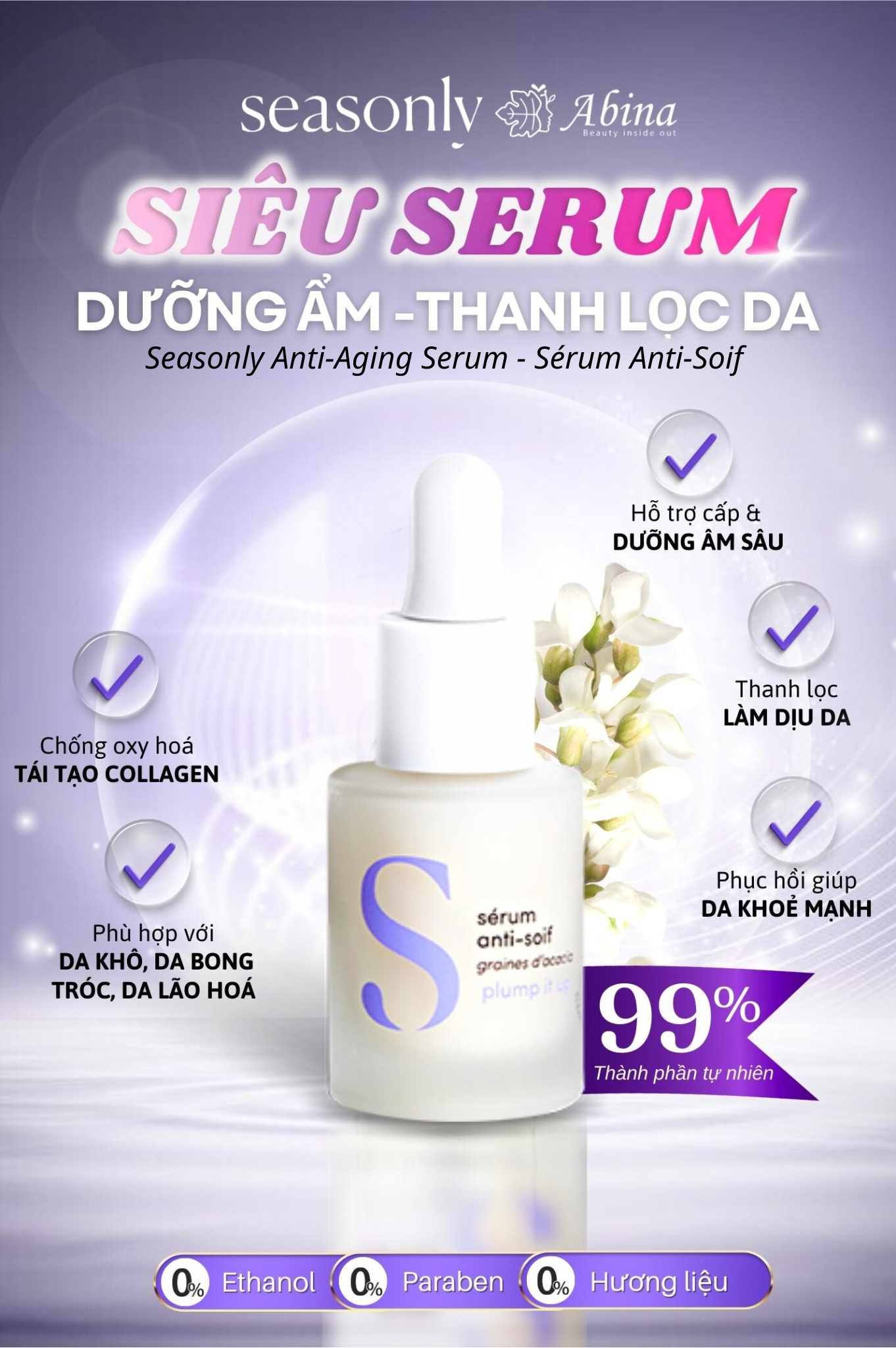 Serum cấp ẩm Seasonly Anti-Aging Serum (Sérum Anti-Soif)