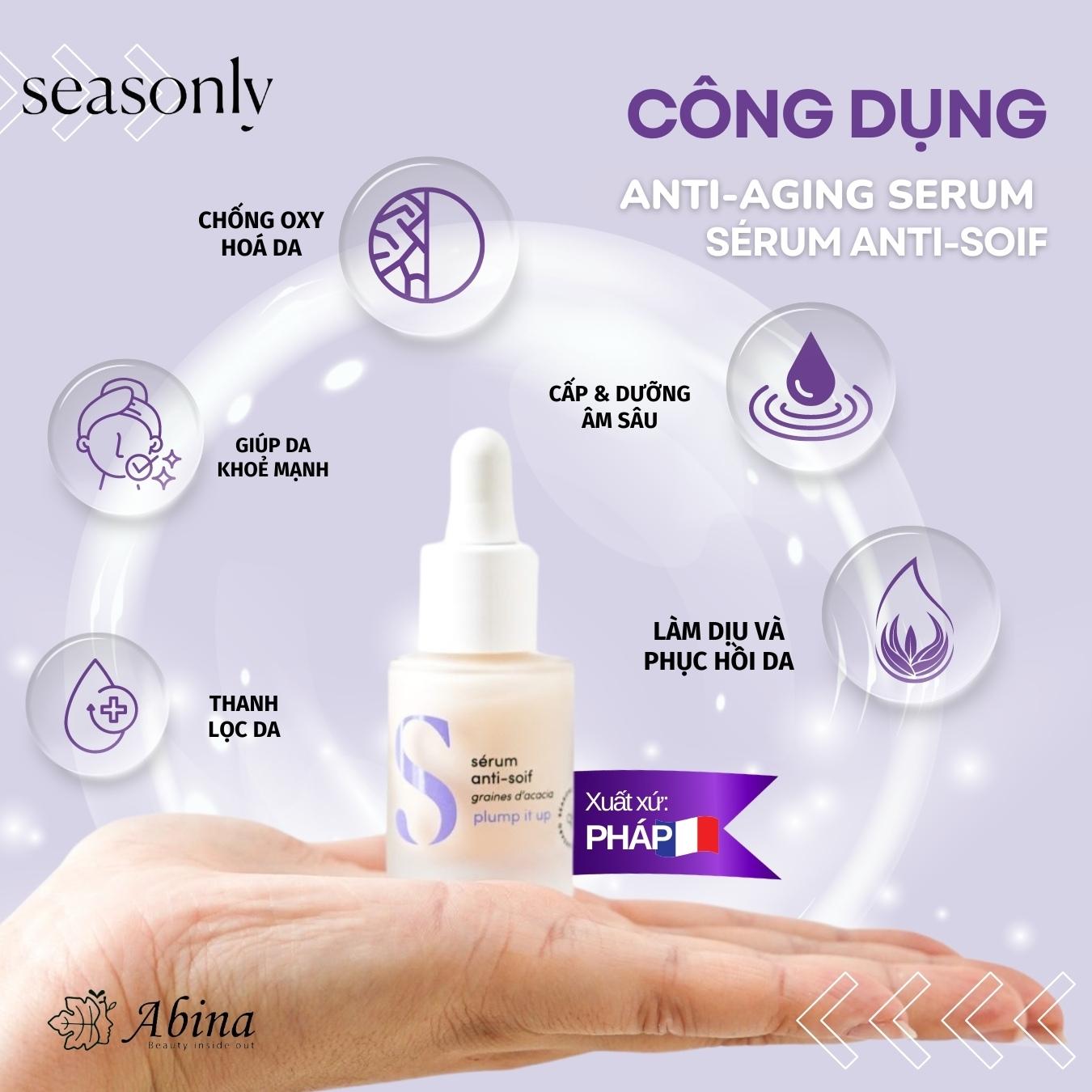 Serum cấp ẩm Seasonly Anti-Aging Serum (Sérum Anti-Soif)