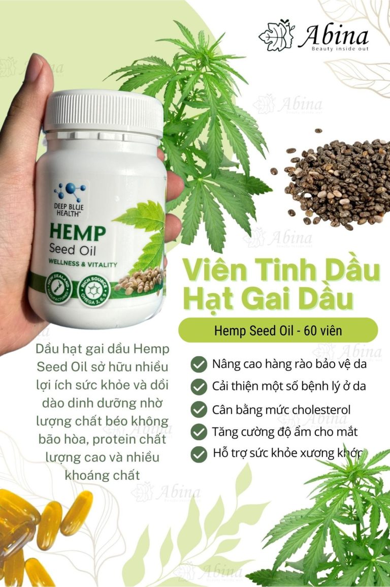 Viên tinh dầu Hạt gai dầu Hemp Seed Oil Deep Blue Health 
