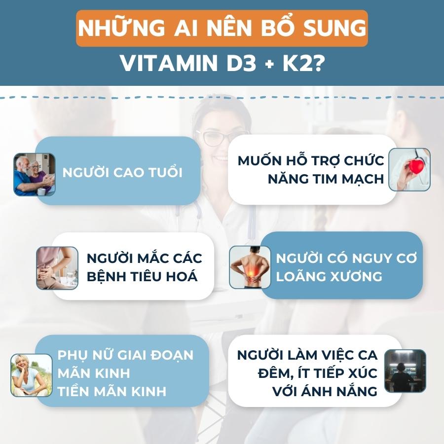 Viên uống bổ khớp, khỏe tim Vitamin D3+K2 XtendLife