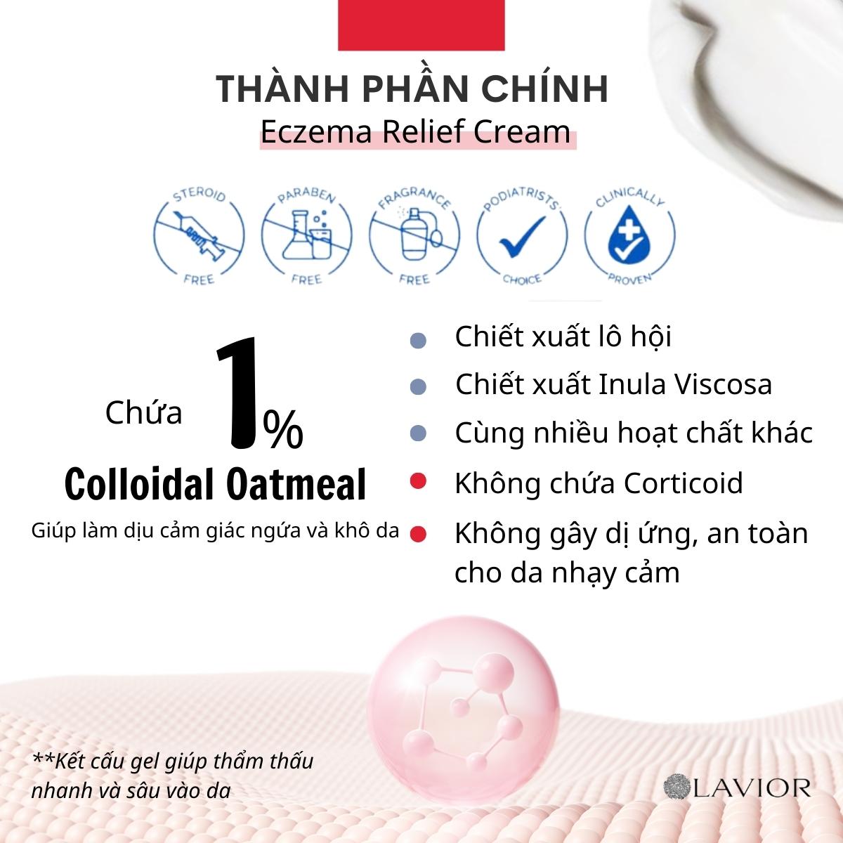 Kem trị chàm da Lavior Relief Eczema 