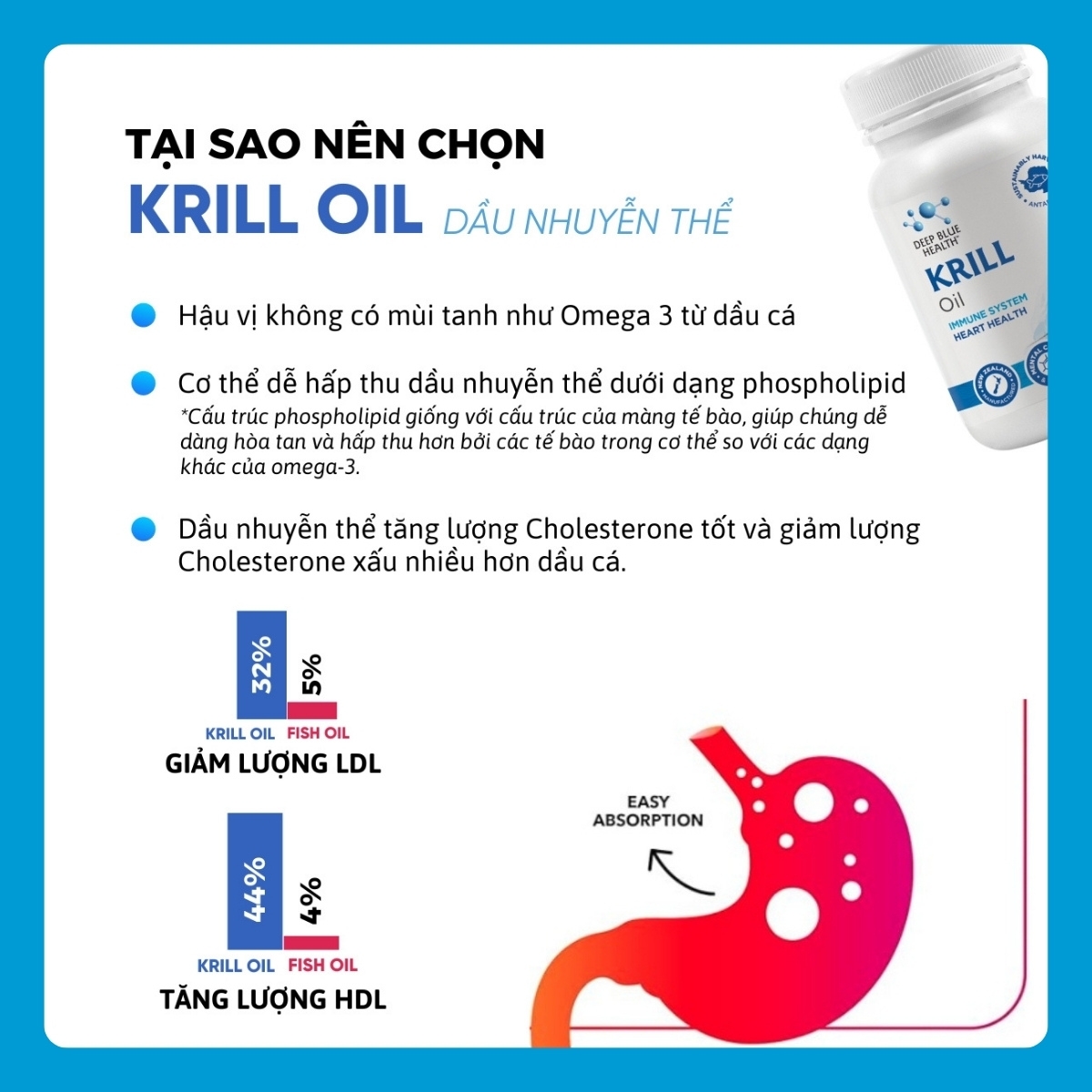 Dầu nhuyễn thể Krill oil Deep Blue Health Dr Chubby Tại sao nên chọn Dầu nhuyễn thể Krill oil Deep Blue Health Dr Chubby Tại sao nên chọn