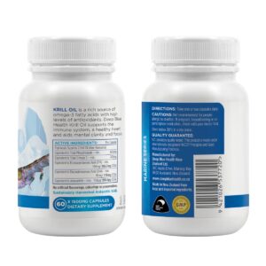 Viên uống dầu nhuyễn thể Krill oil bổ sung Omega 3 Deep Blue Health - 60 viên Dầu nhuyễn thể Krill oil Deep Blue Health Dr Chubby