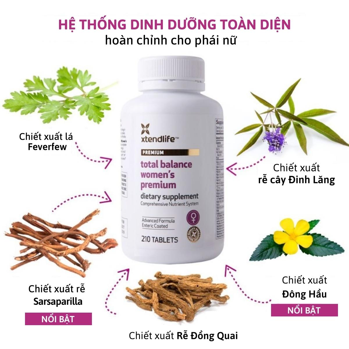 Viên bổ sung vitamin nâng cao dành cho phụ nữ Xtend-Life Total Balance Women’s Premium (210 viên)